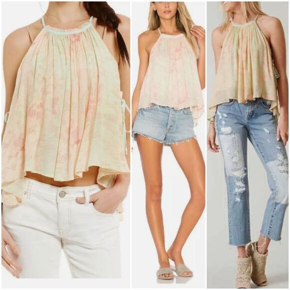 🔹️Free People 'Season in the Sun' Boho Sleeveless Top XSmall - Picture 2 of 11